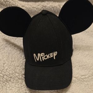 Disney Black Mickey Ears Baseball Cap, Toddler.
